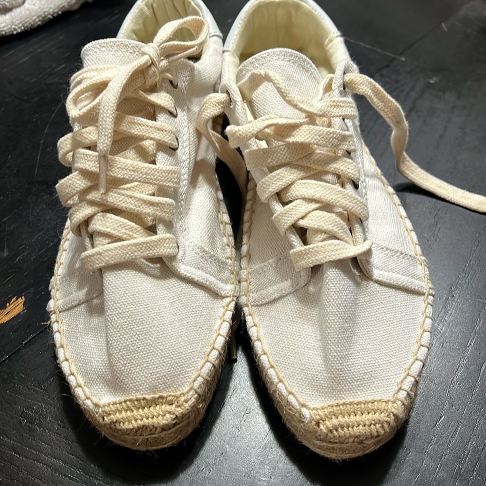 Soludos Cream Canvas Sneakers